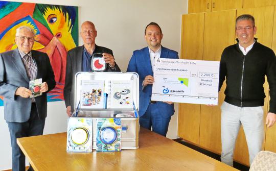 v.l.n.r. Dr. Uwe Arndt (Vorstand Stiftung Lebenshilfe), Dirk Zeuchner  (Vorstand Lebenshilfe e.V.), Manuel Linkenheil (Vorstand Stiftung Lebenshilfe), Oliver Keppler (Vorstand Lebenshilfe e.V.)